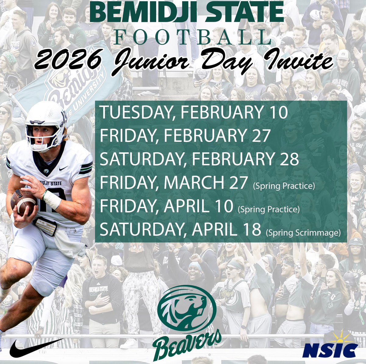 Thank you Coach <a href="/ShevinJr/">Shevin Smith Jr</a> and <a href="/BSUBeaversFB/">Bemidji State Football</a> for the Junior day invite!