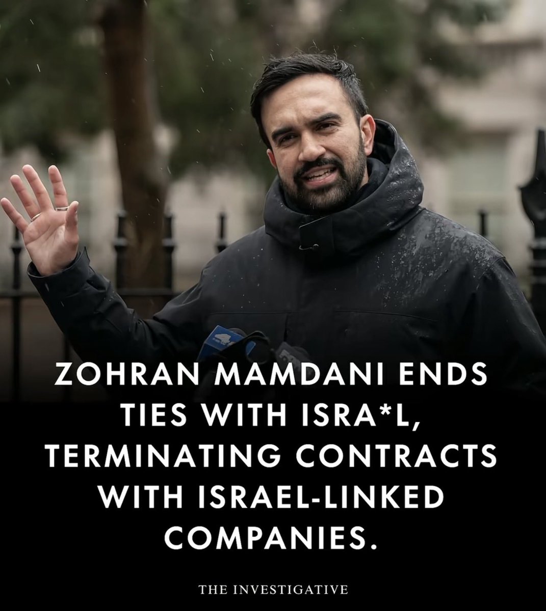 #NewYork City Mayor #ZohranMamdani ends ties with #Israel, terminating contracts with #Israel linked companies.

#DontStopTalkingAboutPalestine