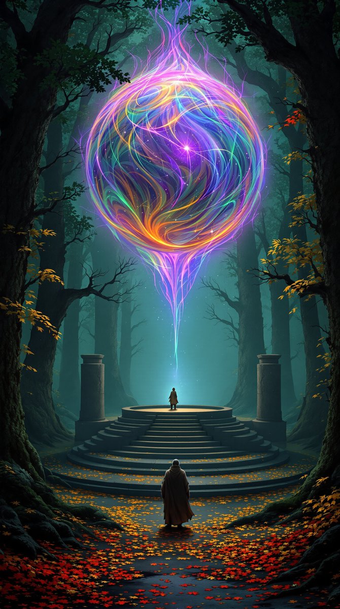 wallpaper_fm's tweet image. In the ancient grove, two travelers marveled at the radiant orb, sharing stories beneath its glow.

#Wallpapers #Wallpapers4k #FantasyTale #MysteriousGlow #AncientMagic #EnchantedForest #MysticalJourney