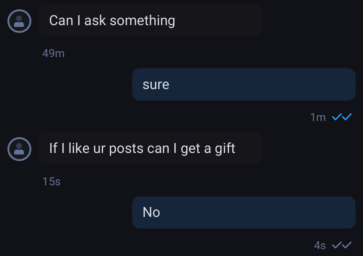 BarbInControl's tweet image. Imagine thinking likes are a payment method