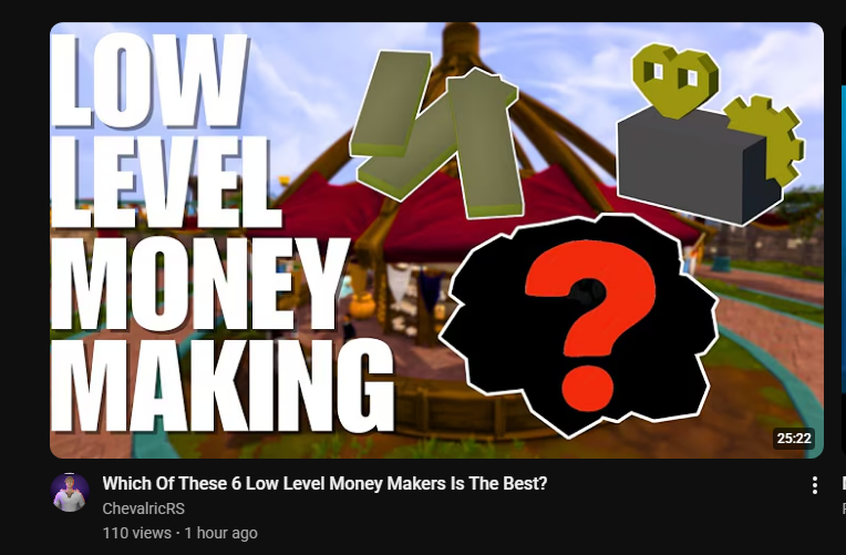 Created a new main, and struggle a bit with moneymaking (no WFE rule for myself)

<a href="/ChevalricRS/">Chev</a> :