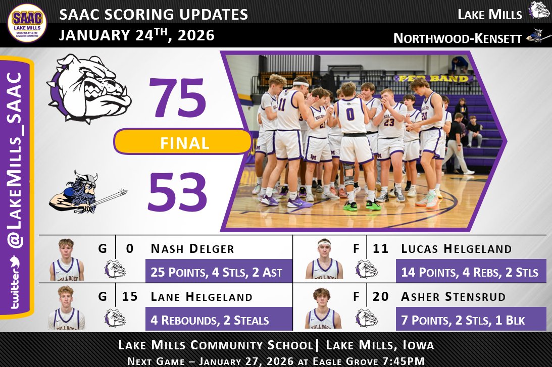 Lake Mills (IA) SAAC tweet media