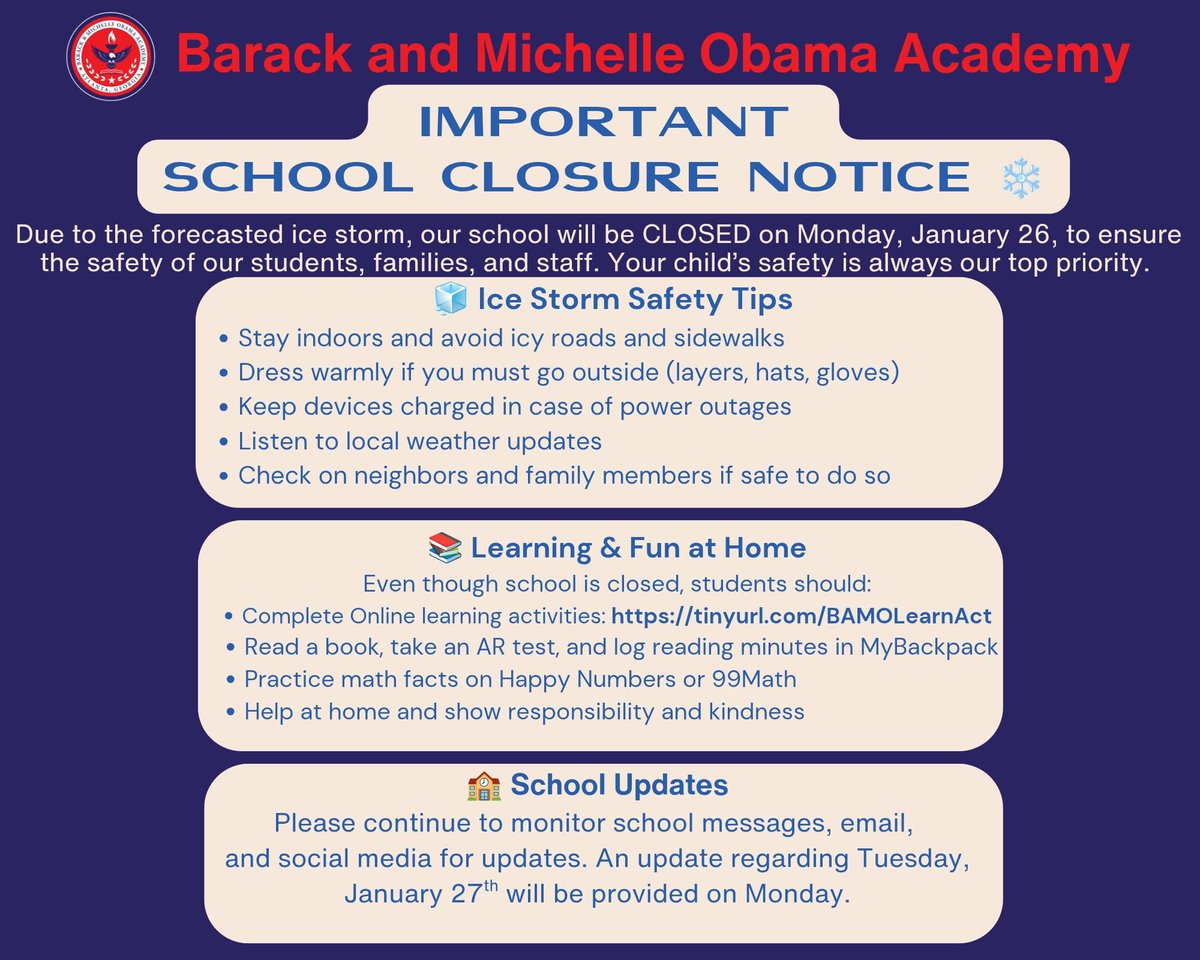 Barack and Michelle Obama Academy - THE OFFCIAL PG tweet media