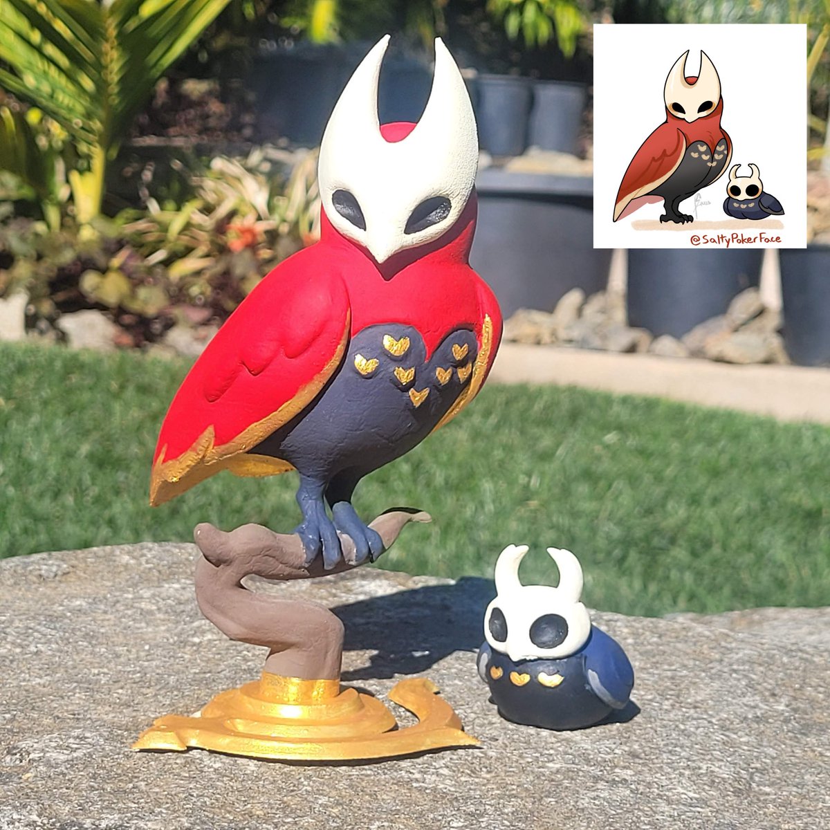 Cute picture of the two of em together

Original drawing by <a href="/SaltyPokerFace/">SaltyPokerFace🦉🦉🦉HOOT HOOT HOOT HOOT HOOT HOOT</a> 

#hollowknight #silksong #silksongfanart