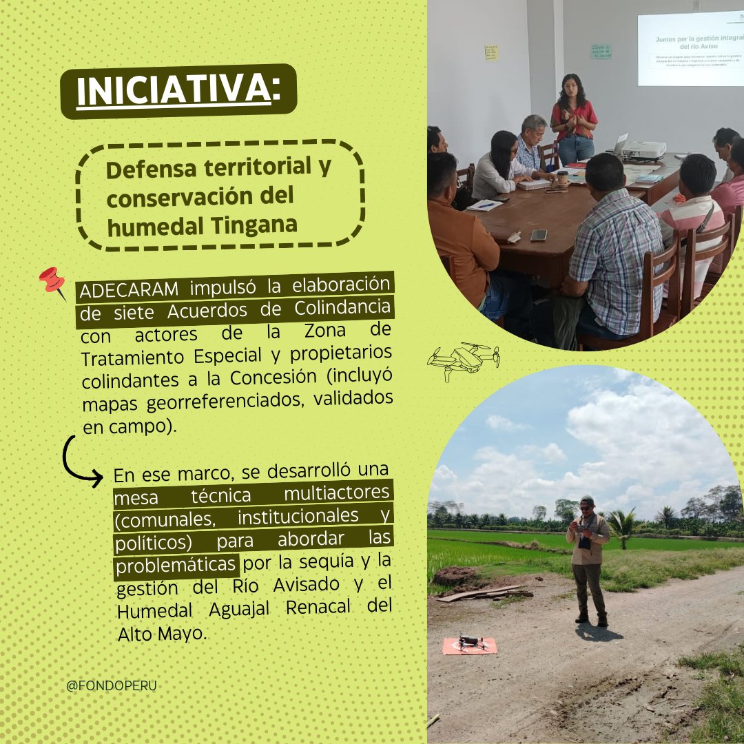 PeruFondo's tweet photo. #ProyectosQueHacenHistoria | Tingana: territorio con futuro
ADECARAM fortalece la gobernanza territorial en la Concesión para Conservación Tingana mediante acuerdos de colindancia, vigilancia comunitaria y gestión sostenible del agua 💧🌿.
@MongabayLatam https://t.co/8J5j46v5z5