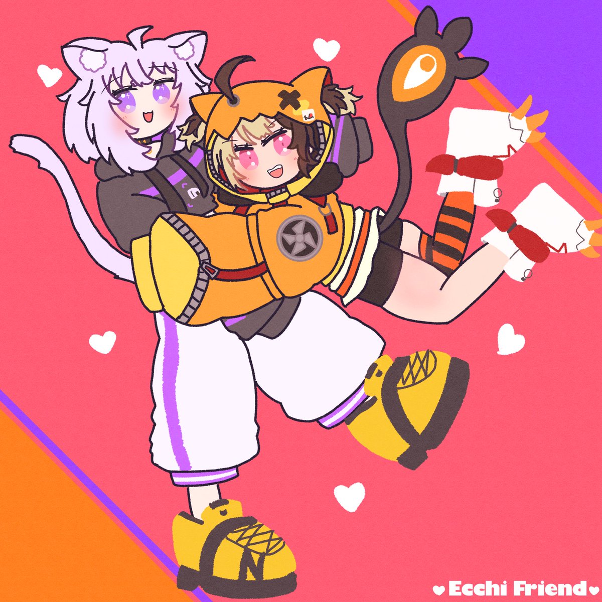 おかジジANNIVERSARY💜🧡
#絵かゆ
 #rkggk