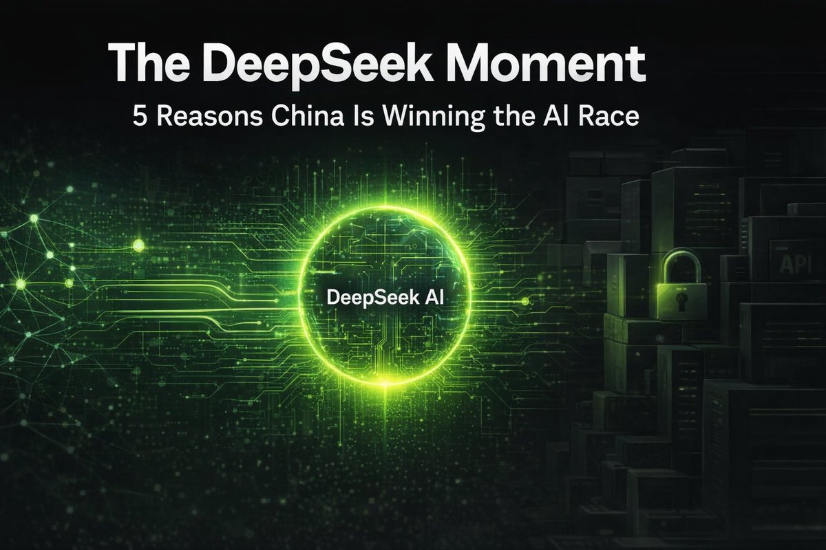 While Silicon Valley chases AGI hype, China focuses on what works: fast, cost-effective, deployable AI.
Here are 5 reasons DeepSeek AI is reshaping global strategy → synthorax.com/deepseek-ai-ch…
#ArtificialIntelligence #DeepSeek #Innovation #AITrends