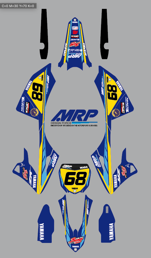 出かける前に1台制作。 現行型YZ250Xに往年のゴロワーズヤマハが