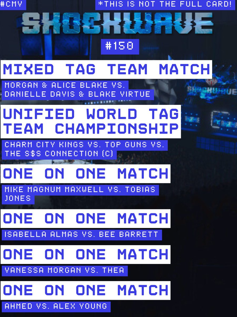 OfficialCMV_'s tweet image. Tomorrow! (So long as we have power 🤞) it's Shockwave #150! Around 5PM EST at Twitch.tv/CMVNetwork #CMV