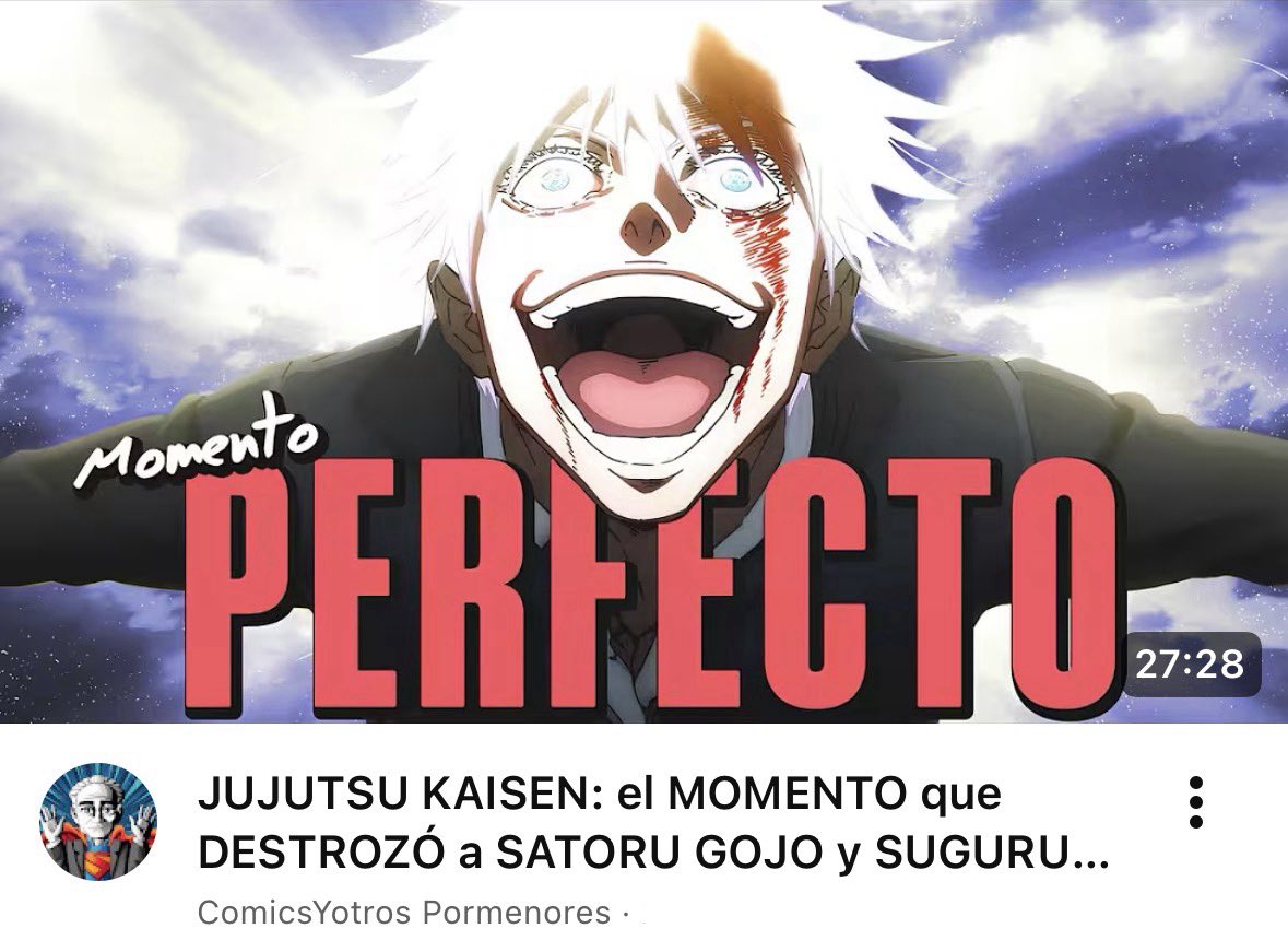 _luisarchundia's tweet photo. Nuevo video
El momento que destrozó a los novios perdón, a los amigos Satoru Gojo y Suguru Geto en Jujutsu Kaisen 👇🏻

https://t.co/i9tEa4v2KL https://t.co/sUGvxsHe14