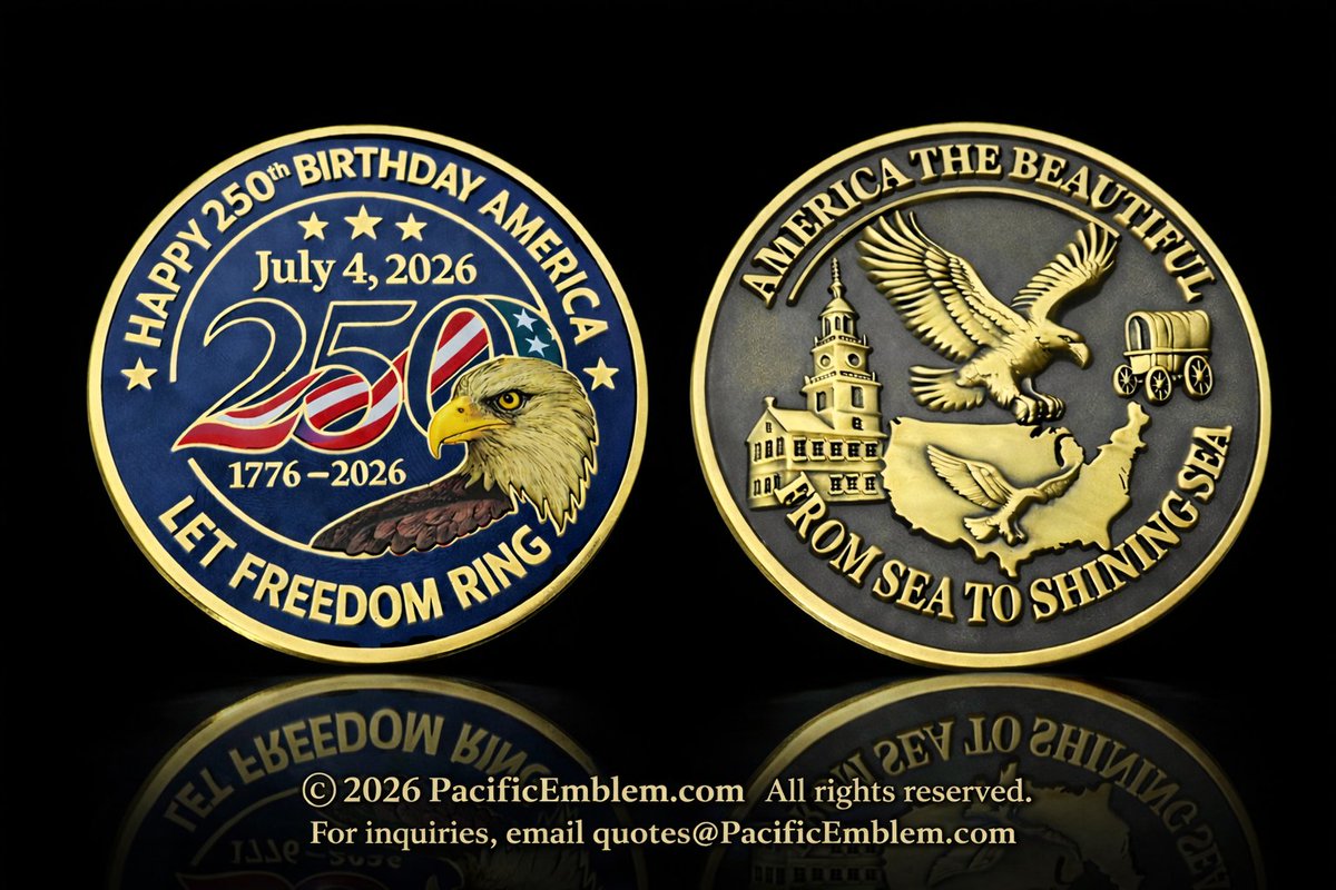 doctorpatch's tweet image. Stay tuned for a once-in-a-lifetime brand of products for AMERICA'S 250th BIRTHDAY celebration!  Yes that's right, America turns 250 and we have created a gorgeous 2", heavy challenge coin, flexstyle hat with patch and rubber coaster all adorned with a collectible image. Standby!