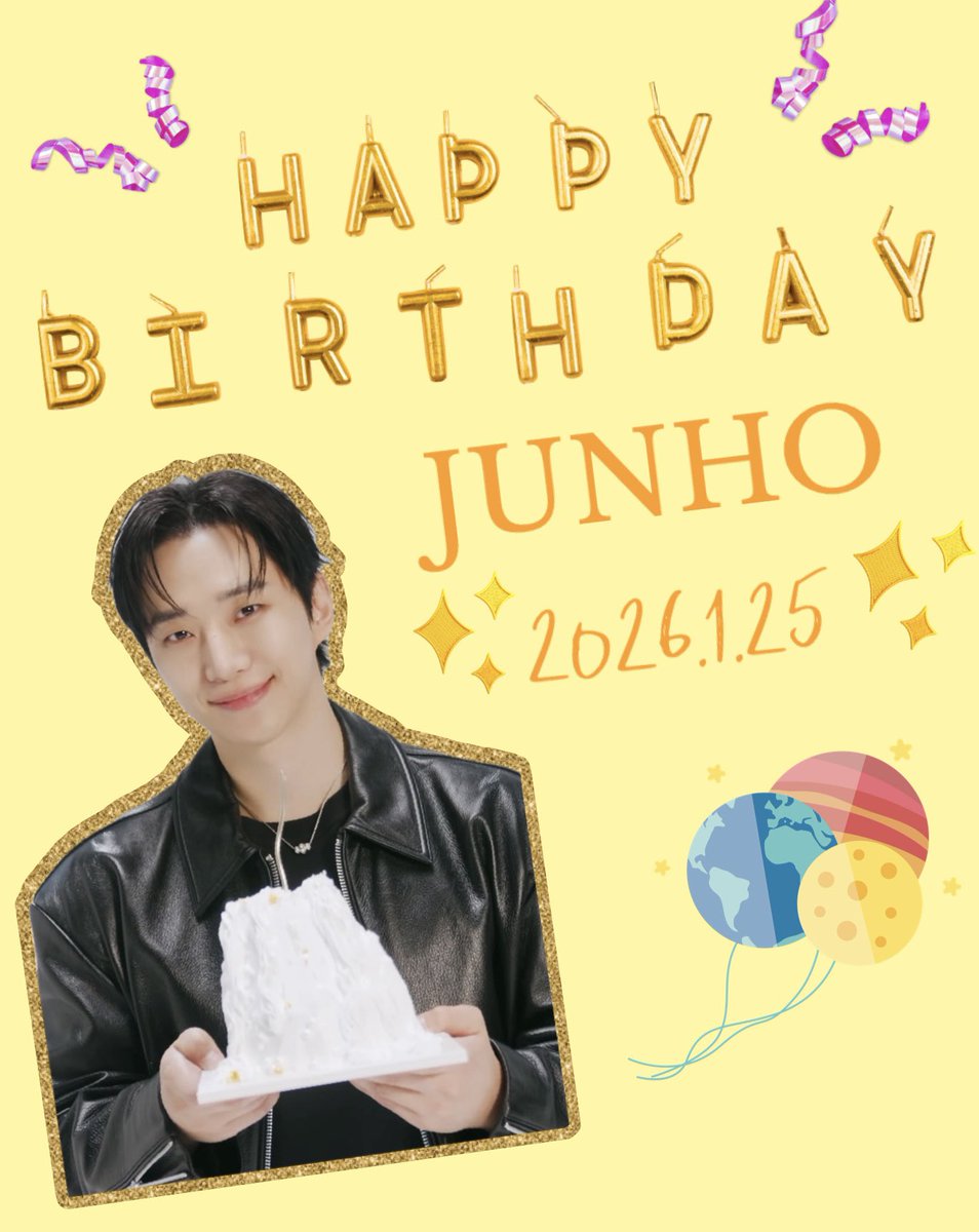 ジュノ💛
🎈𝐇𝐀𝐏𝐏𝐘𝐁𝐈𝐑𝐓𝐇𝐃𝐀𝐘 🎈
俳優✨歌手✨
たくさんの活動ありがとう🥰
今年は2PMジュノに会えるのを楽しみにしてます⸜♡⸝

건강하시고 멋진 한해가 되시길 
바랍니다🍀

#이준호 #LEEJUNHO
#햇살이준호생일축하해
#STUNNING_LEEJUNHO_DAY