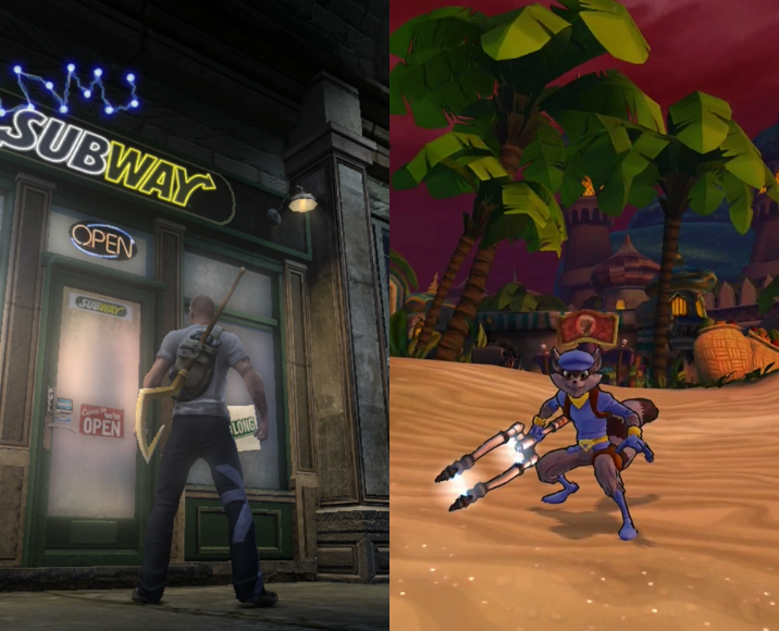 realradec's tweet photo. Cole MacGrath with the Cooper Cane 🤝 Sly Cooper with Cole's Amp https://t.co/N6hogXuKSb