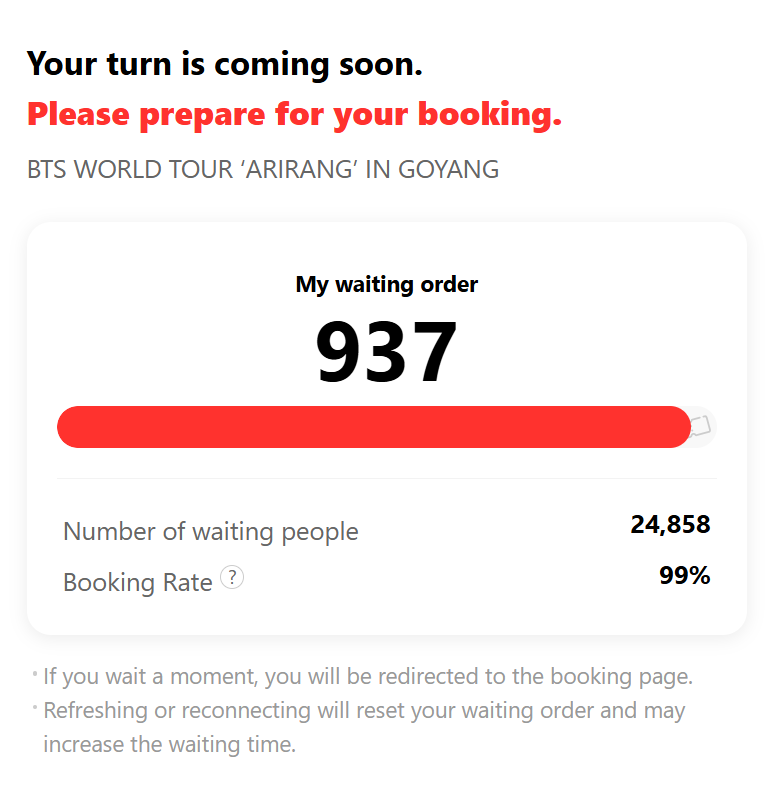 attempted q-ing from 2am 2 nights before, probably 6 attempts later i finally reached the 3 digits.
yes still trying