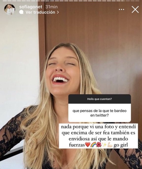 sofia gonet volvió a ser rubia y yo solo puedo pensar en esto