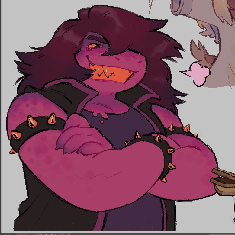 jstlurkingdw's tweet image. #deltarune #susiedeltarune
hi susie