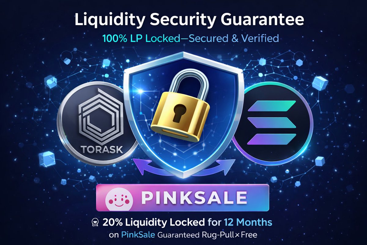 Torask_Coin's tweet image. $TORASK Where security meets real utility.

#Solana #Crypto #Ai