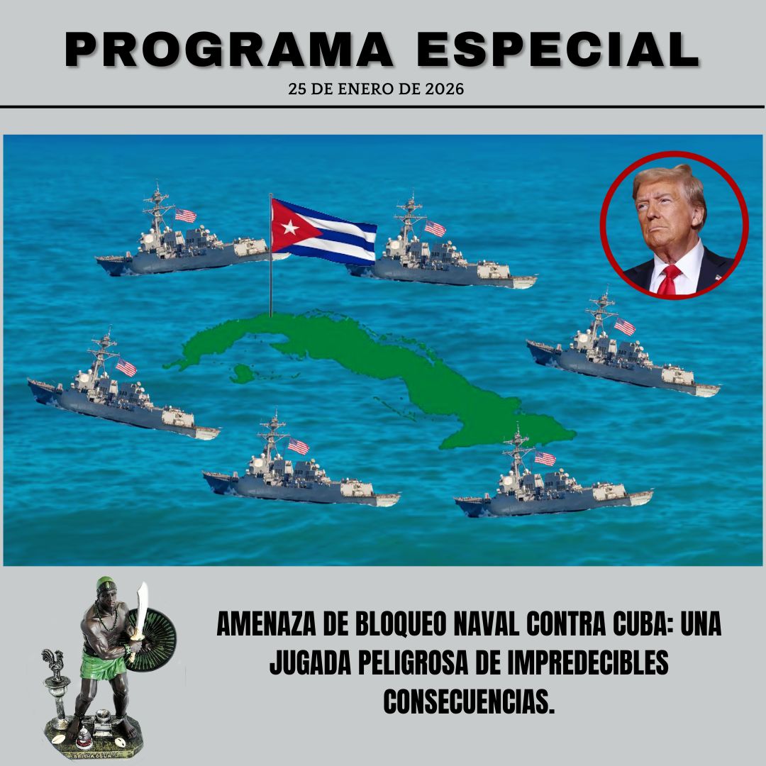 Amenaza de bloqueo naval de EEUU contra #Cuba: una jugada peligrosa de impredecibles consecuencias para todos. Programa Especial esta noche en YouTube a las 10.00 PM.