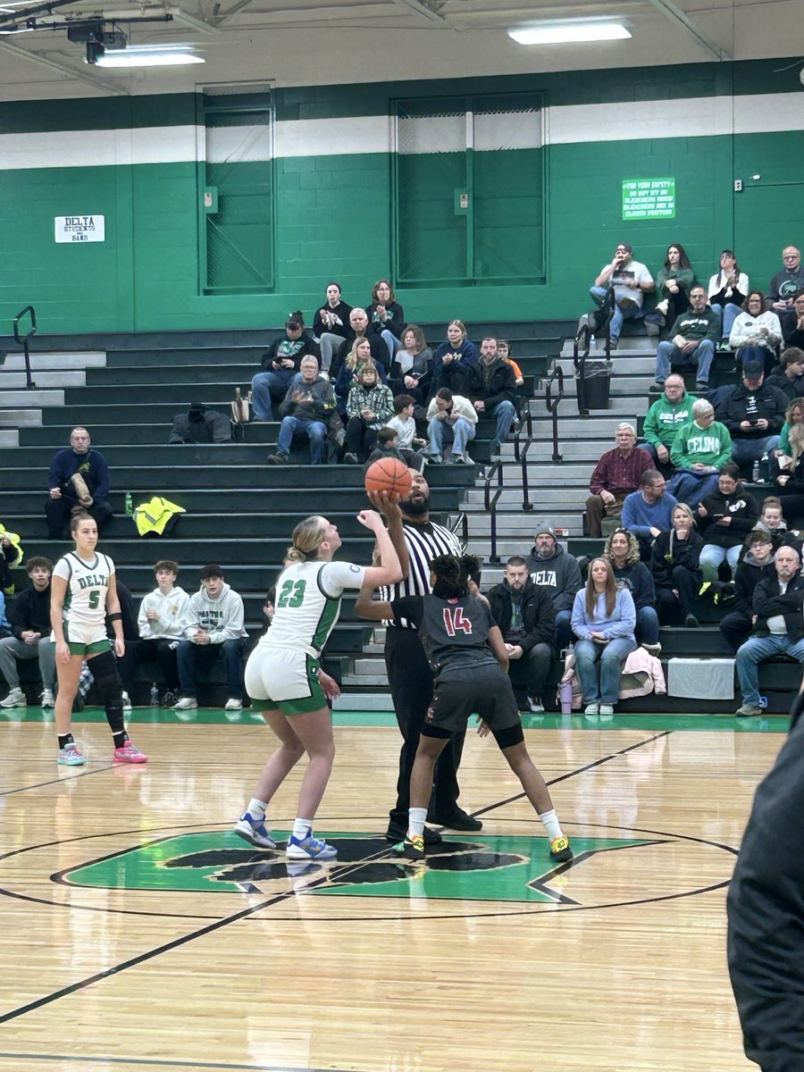 LadyIrishBB's tweet photo. Your #LadyIrish have TIPPED at Delta High School against the Lady Panthers. Let’s #GoLadyIrish☘️ https://t.co/BGvnBpH6il
