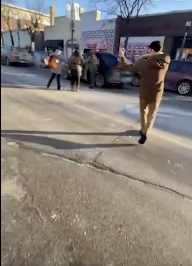 Bovino is a liar.

Here's what the murder victim was doing 47 seconds before he was killed ... recording ICE agents and directing traffic.