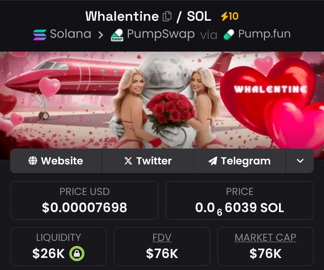 Degen_Hardy's tweet photo. What's cooking $WHALETINE fam? 🔥🚀

This one is for all you love birds out there.

Got myself a bag as an early Valentines present.

Valentines + whale narrative, a double cook banger! 🔥🔥

CA: Fr7vfUAWgmg84L3VuHKiyzTJx3x3V6xU5pn9328Wpump https://t.co/RKFuZfMemV