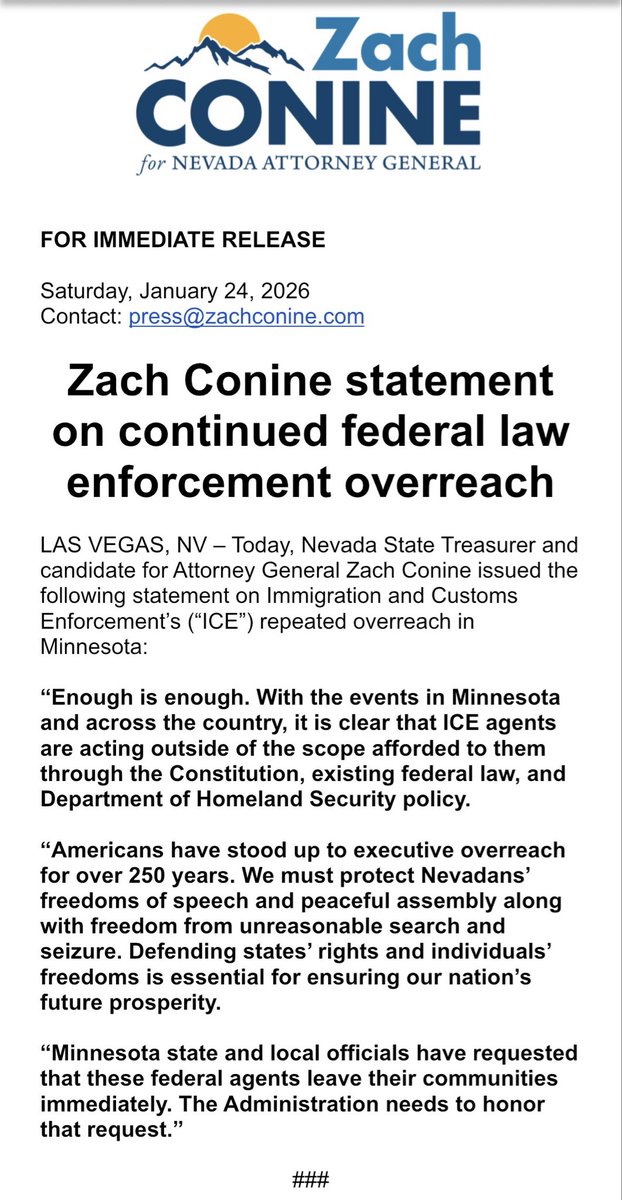 Zach Conine for Nevada Attorney General tweet media