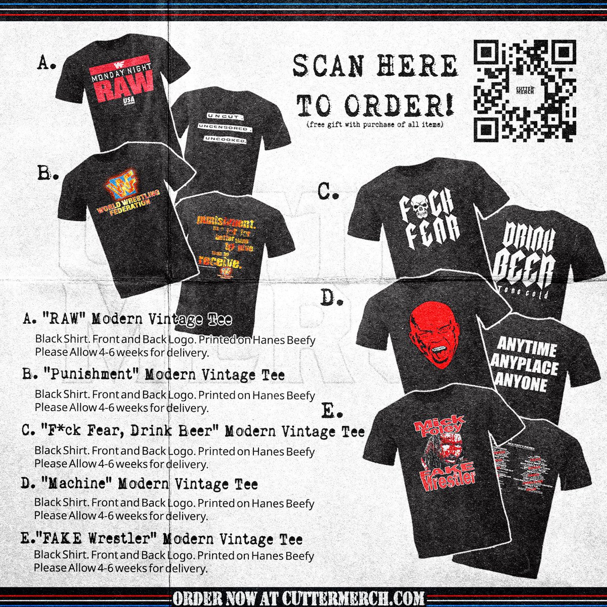 CutterMerch's tweet image. The first batch of pre-orders for collection #1 go out soon!

5 different designs - Free gift with the purchase of all 5 shirts.

Click here: cuttermerch.com