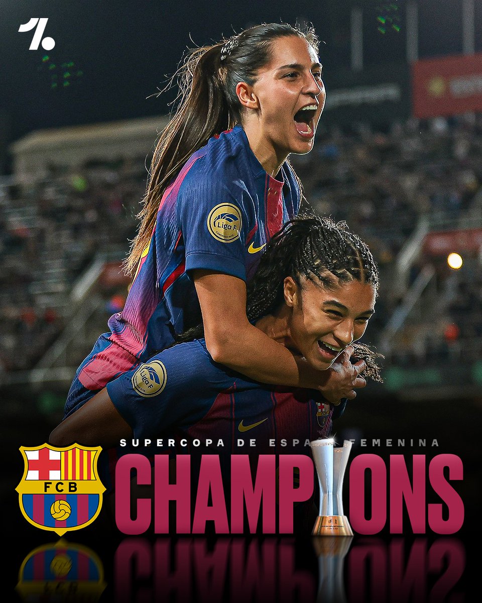 Barcelona have now won the last FIVE editions of the Supercopa de España Femenina 🤯🏆🏆🏆🏆🏆

Pure and utter dominance is what this team deal in 🤝🔥