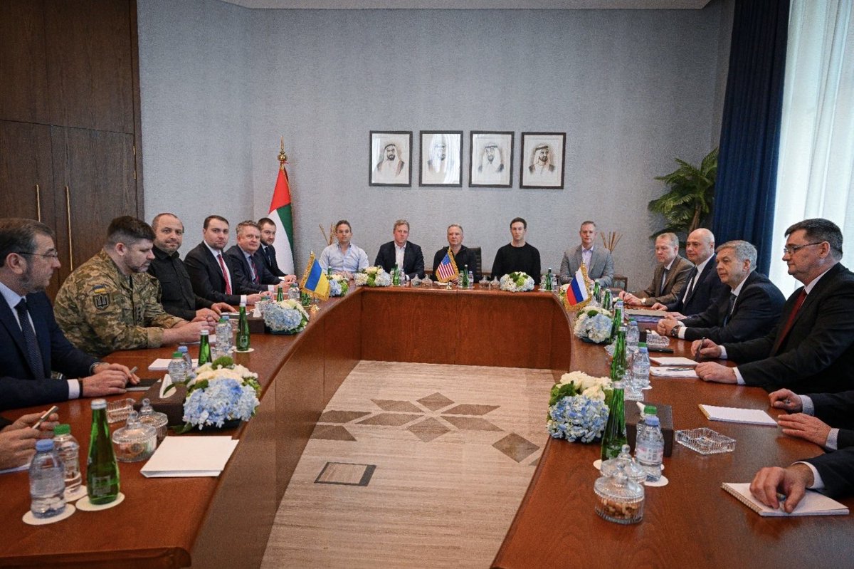 RT by @mikenov: On Friday and Saturday, the United States coordinated a trilateral meeting alongside Ukraine and Russia, graciously hosted by the United Arab Emirates. Talks were very constructive, and plans were made to continue conversations next week in Abu Dhabi. President Trump and his… pic.