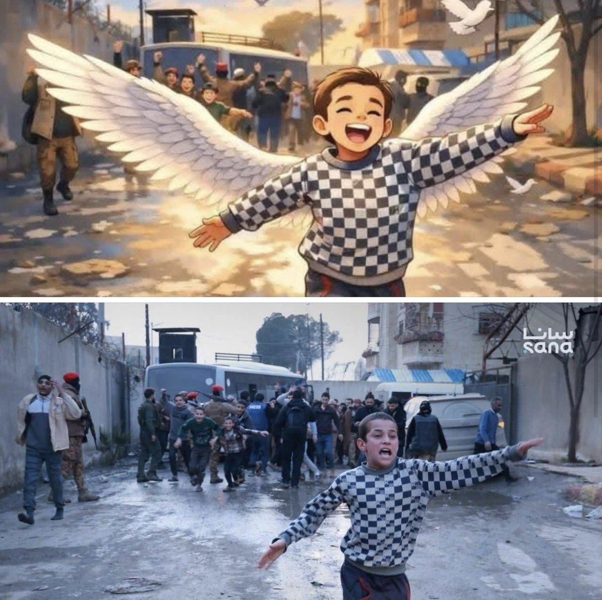 يا لجماله .. يا لجمال حريته ❤️🇸🇾