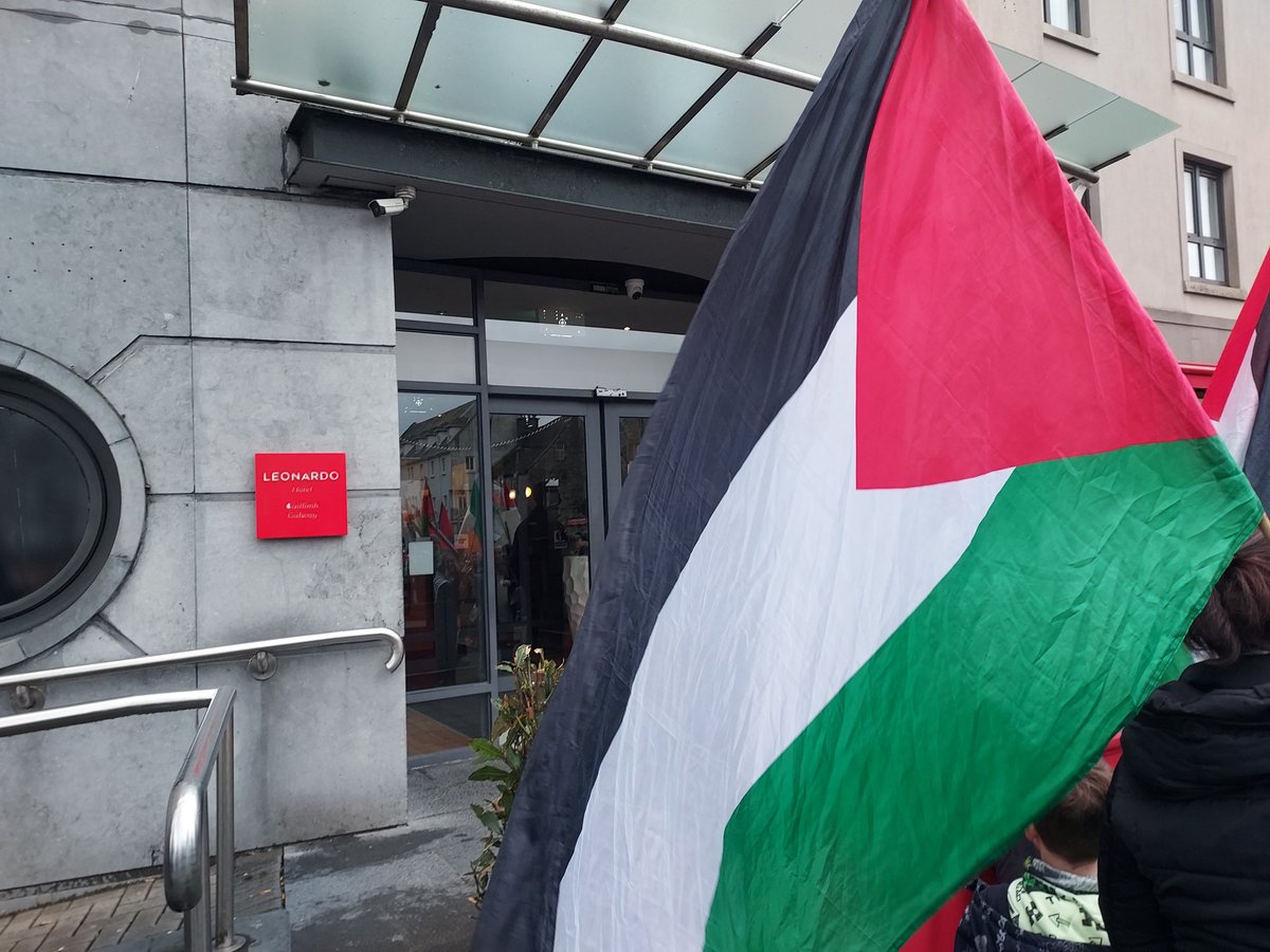 ciarantierney's tweet image. This afternoon the people of #Galway were reminded that the owner of @leohotelsukire is a Zionist billionaire who throws parties for Israeli soldiers associated with war crimes in #Gaza.

Leonardo Hotels, part of the Fattal Hotel Group, should be boycotted in #Ireland 

#BDS