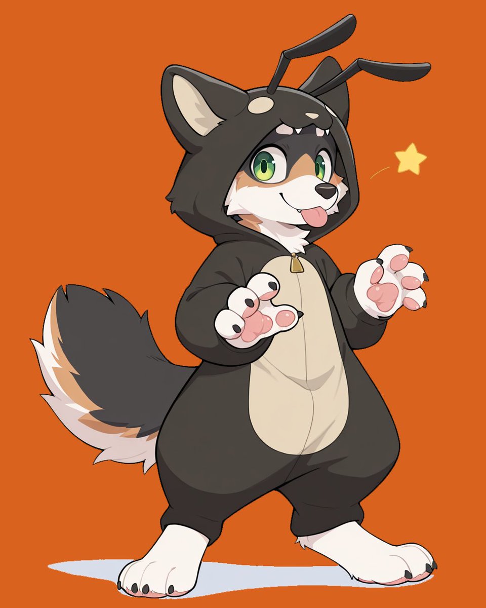 Anyone want some company from a little wolf in an ant kigurumi?
#Furry #FurryArt #Kemono #AIart