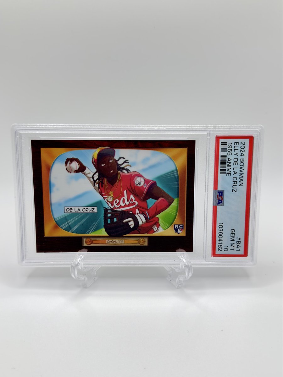 CommonMan_Cards's tweet photo. @CardPurchaser Selling/Trading:

1. Ohtani 2018 Gallery RC #/25 Orange: $2,500

2. Ohtani 2018 Heritage HN Deckle RC: $425

3. Elly 2024 Bowman Anime PSA 10 RC: $475

4. Mark McGwire 2020 Topps Sterling #/10 Auto/Relics: $385 https://t.co/sErX4xNUGf