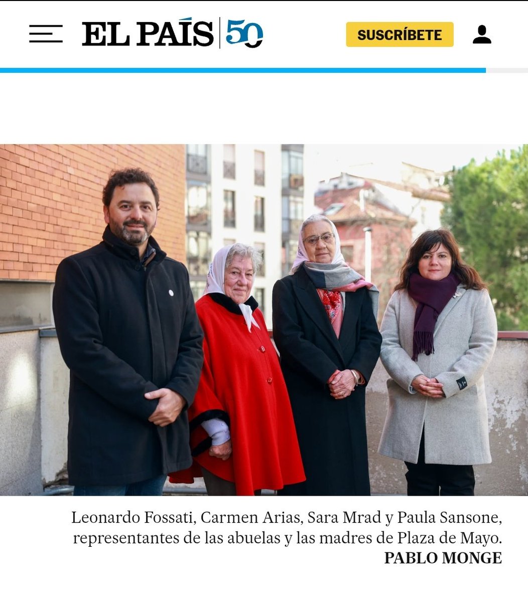 🤍 Abuelas y las Madres reciben en Madrid el premio "Abogados de Atocha"

elpais.com/espana/madrid/…