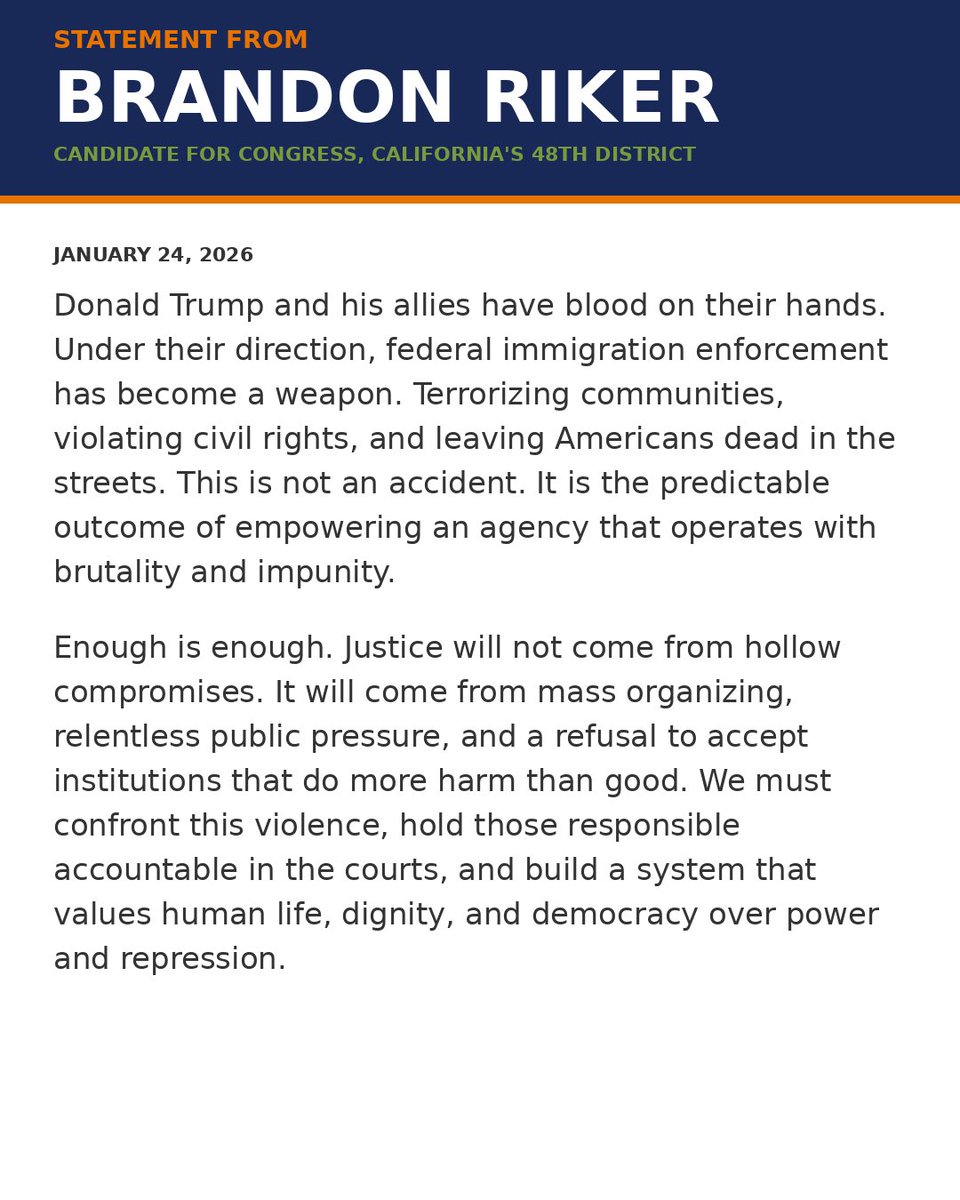 Brandon Riker for Congress tweet media