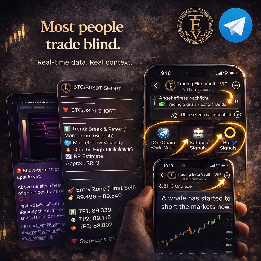 🚨 TRADING ELITE VAULT | VIP 🔗 https://t.co/aw1DCy7qCj 📊 Hochpräzise # Trading-Setups 🤖 Automatisierte #Krypto-Bots & Signal-Systeme 🐳  On-Chain-Daten & #Whale-Aktivität 📈 Marktverständnis statt Hype 🤝 Nur  ernsthafte Trader — kein Spam, kein