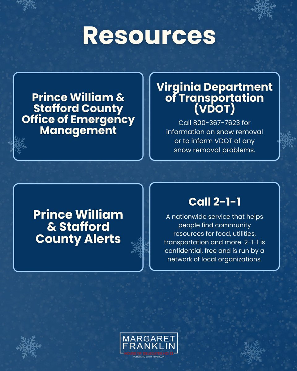 With winter weather in the forecast, please take time to prepare and stay informed. These tips and local resources can help keep you and your loved ones safe during the storm. ❄️