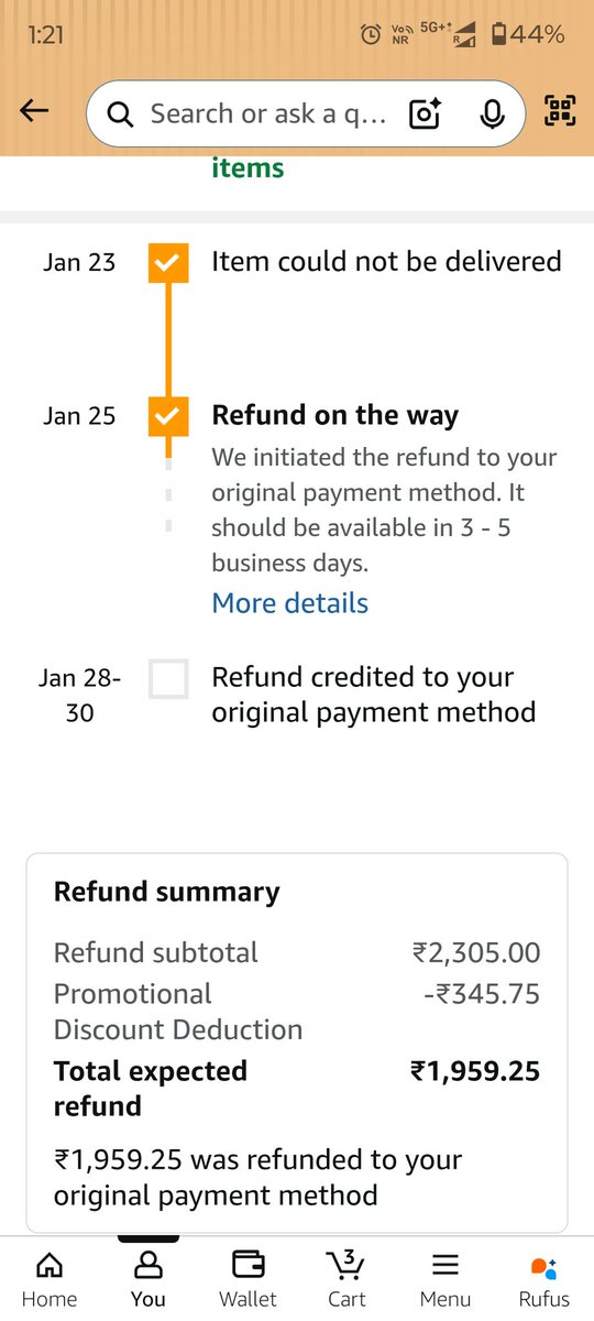 GopalAg84742014's tweet image. Issue already reported earlier.
Amazon delivery fail + refund mismatch
“Delivery failed Amazon side, refund also incorrect.”
#AmazonRefund #AmazonIndia #RefundIssue
#LogisticsFailure #ConsumerRights
#AmazonPay #SecondTime