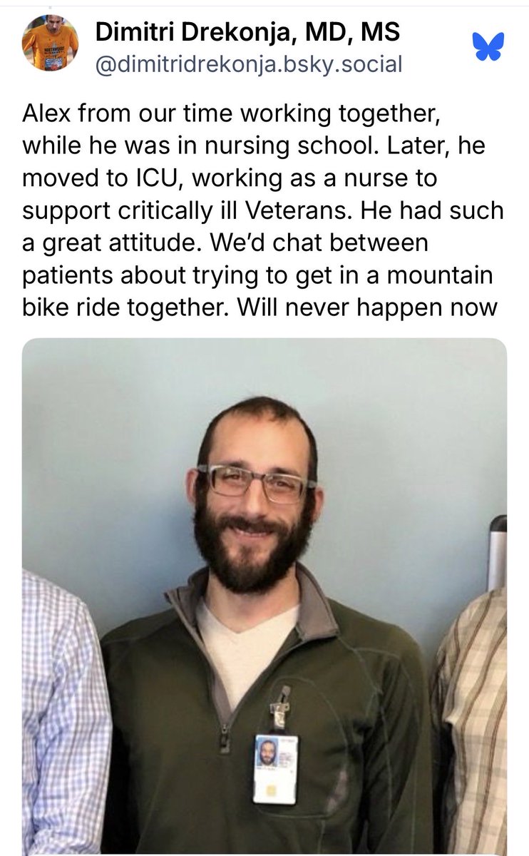 <a href="/atrupar/">Aaron Rupar</a> Alex Pretti was executed by federal agents today. His murderers must be held accountable, up the chain of command to the highest levels of the Trump administration.