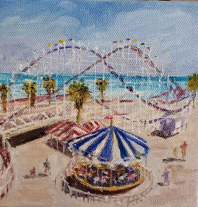 Art of the Day! "Belmont Park". Buy at: ArtPal.com/Leahhigginsart…