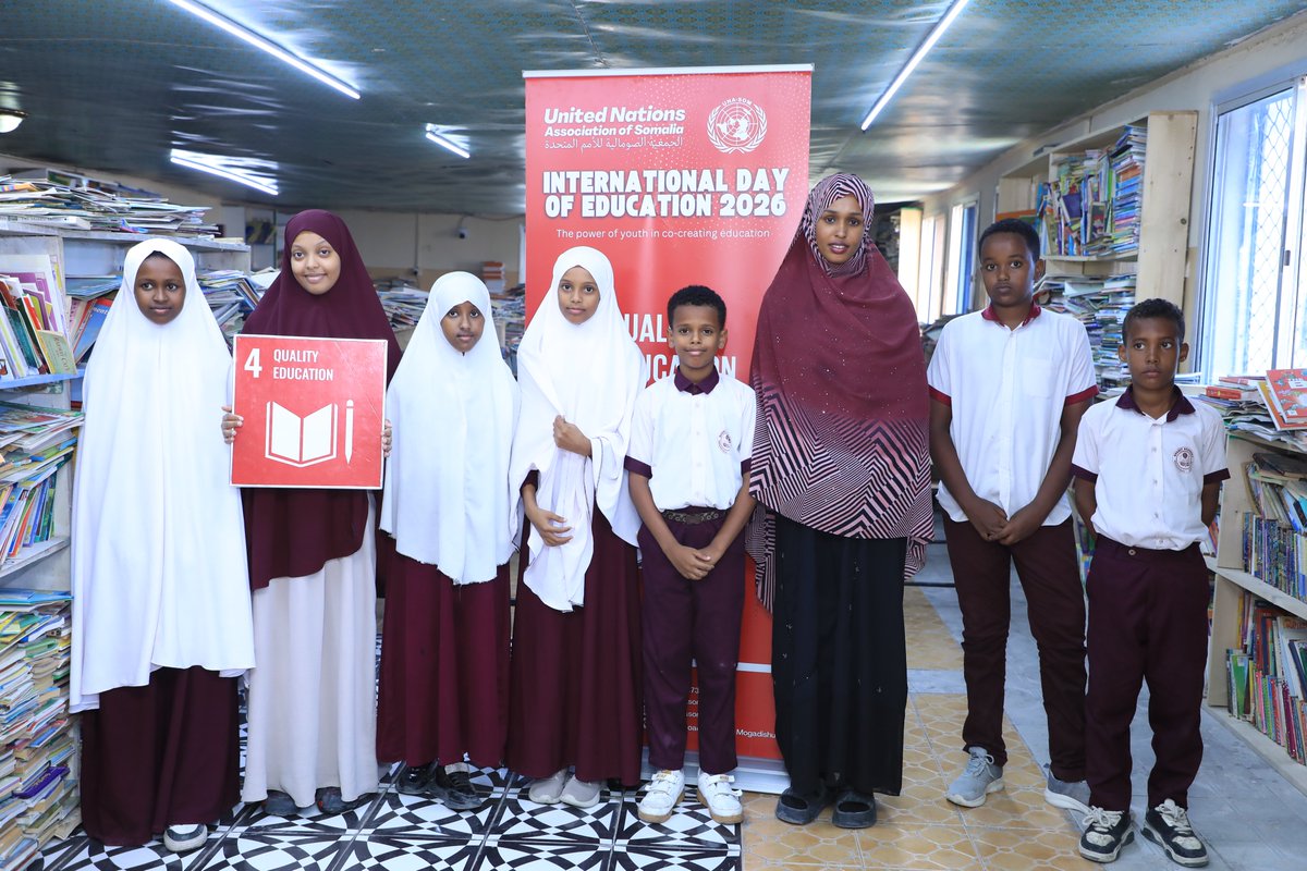 RussetAcademy's tweet photo. On International Day of Education, @RussetAcademy became Somalia's first school to introduce AI for primary students. Partnered with @UNASOMALIA, —"The power of youth in co-creating education"—and sets a new national standard for future-ready learning. https://t.co/w0pOlzYorg