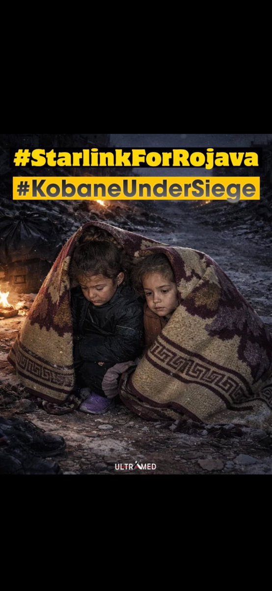 Çocukların öldüğü hiçbir dava haklı değildir. Yaşanananlar ise savaş değil katliamdır.
#StarlinkForRojava 
#KobaneUnderSiege