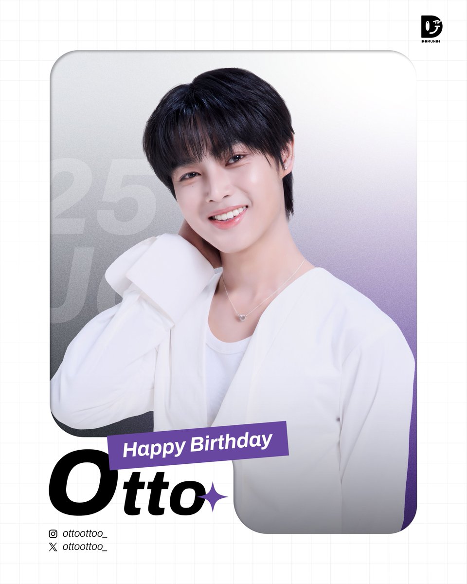DomundiTV's tweet image. 🥳 Otto’s DAY 

Happy Birthday to @ottoottoo_ 🎂✨️

#Otto21ShiningDay