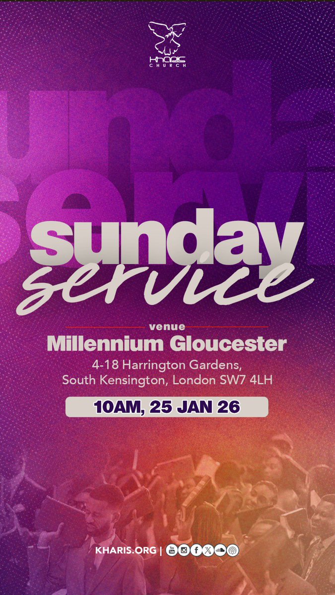 Tomorrow, all roads lead to Millennium Gloucester Hotel!

Why stay home on a Sunday? 

Bring a friend and come fellowship with us!

⏰Service starts at 10AM. 

We can't wait to see you there😊