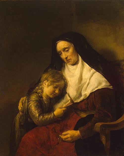 “So Timothy learned the catechism from his grandmother. See, dear parents, what the diligent training of children can do!” ~Valerius Herberger on the Commemoration of St. Timothy

Artwork: “Timothy and Lois” by Willem Drost,  1650