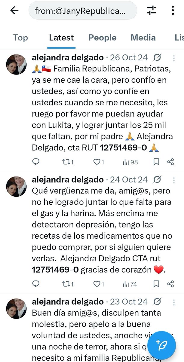 Erís terrible barza fea culiá zángana, estái acostumbrá a llorar y pedir plata por rrss.
Y más encima, andai tratando de vaga a la gente y que quieren todo regalao ctm 🤡