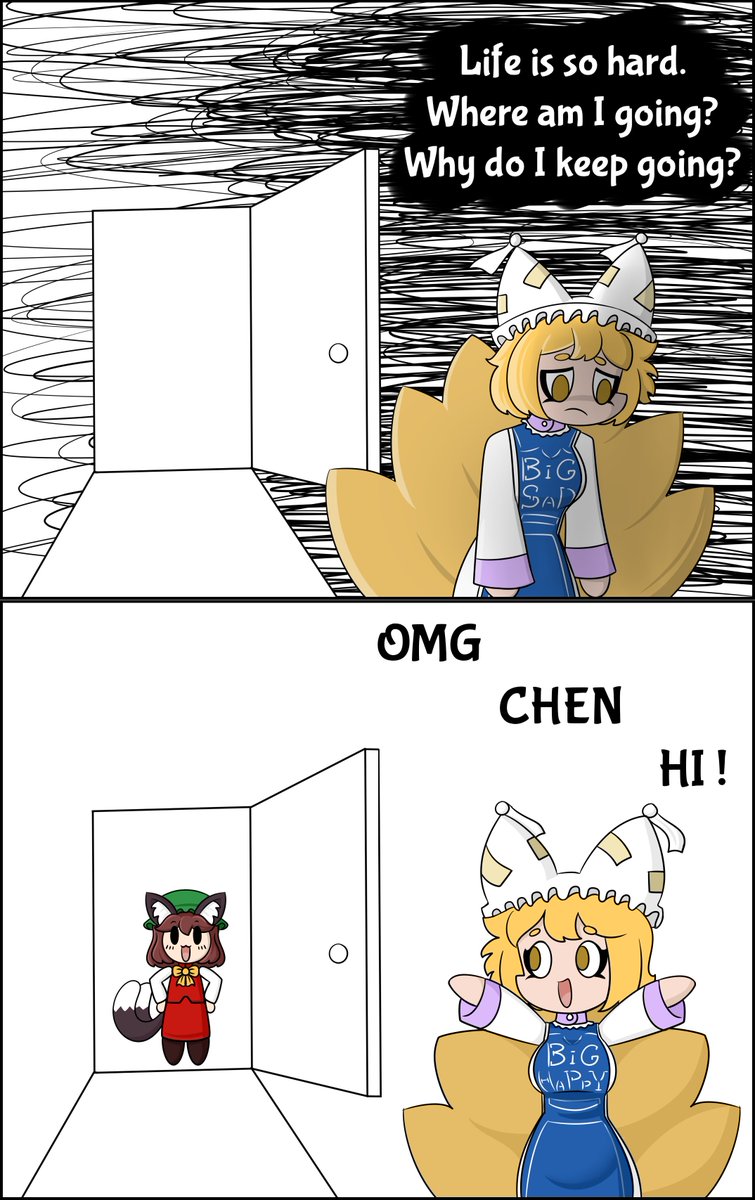 plst41's tweet image. Ran's day.

#touhou #comic