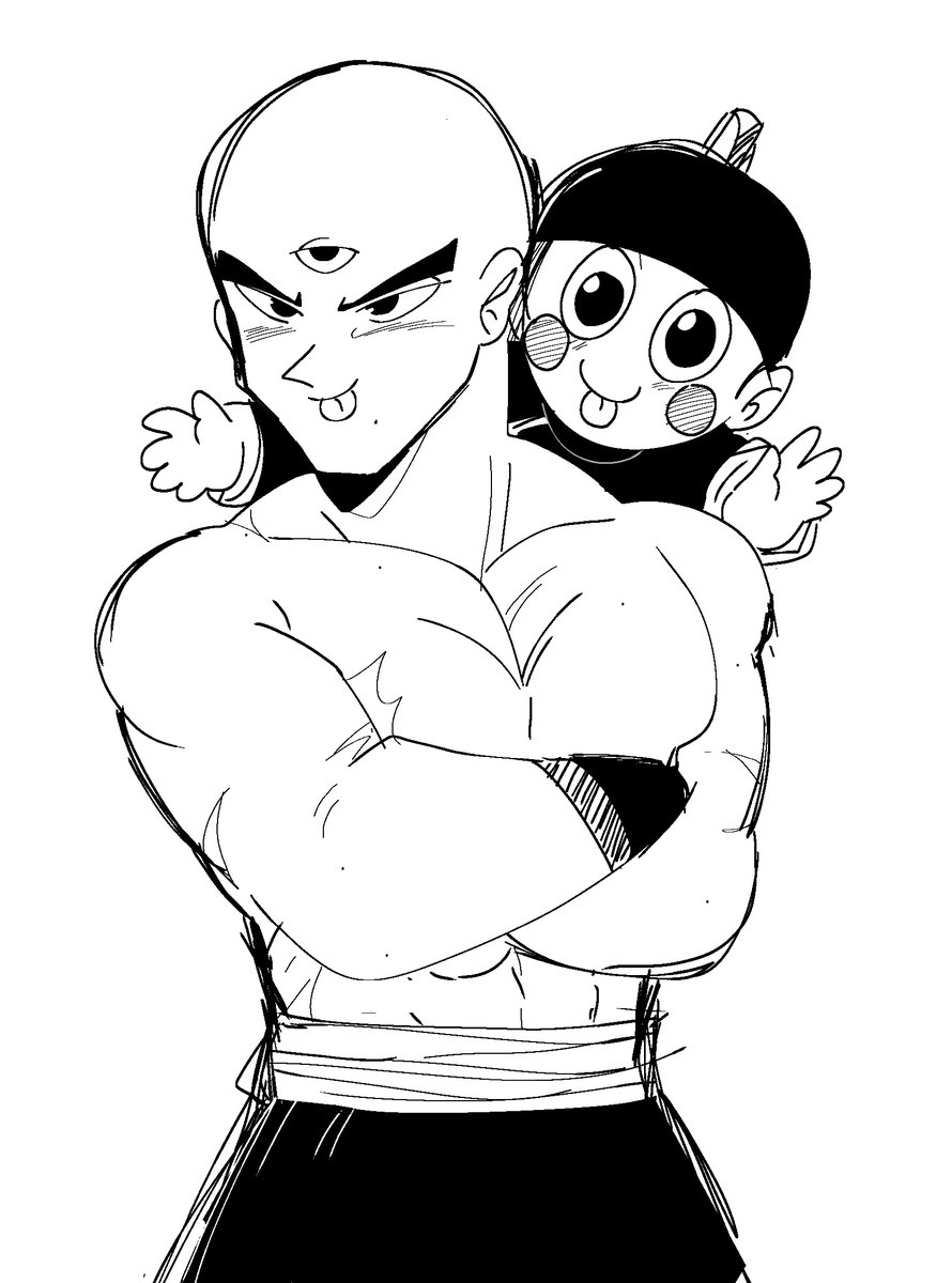 "ese oomf que quiere mucho a tenshinhan: hola janeh puedes dibujar a ten y a chaoz plis 🤞🤞" -> ese muti que daría la vida por Tenshinhan janyphobia.straw.page