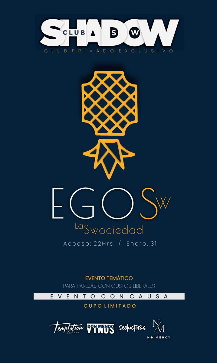 Nos unimos para un evento con causa e invitamos a vivir una Noche de #EgoSw, donde el placer y el deseo se encuentran con el corazón. Evento Sw 💋👫  💖#LifeStyle 
Inf:  ☎️ 2211766121 
#EgosSw #parejasswinger #Puebla