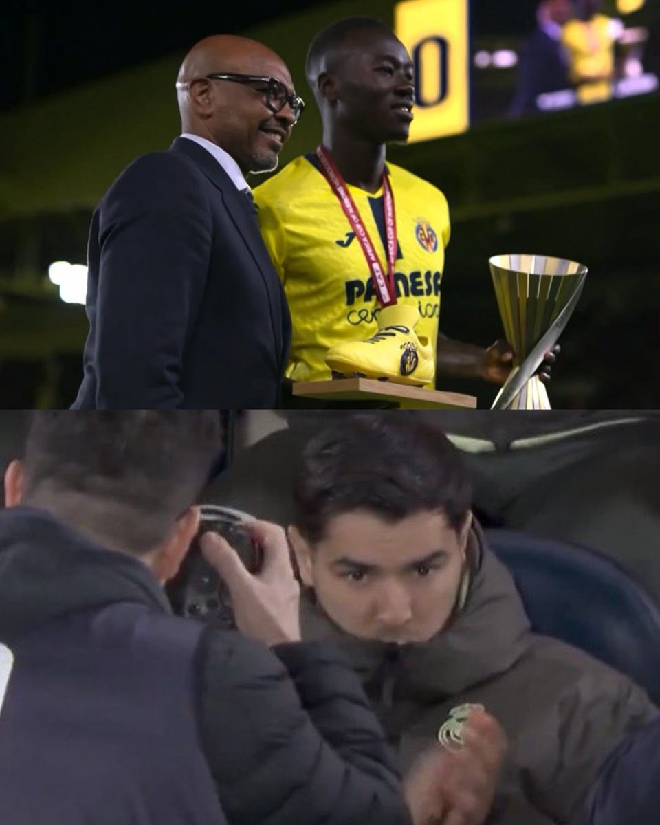 433's tweet image. Papa Gueye is being honoured by Villarreal for winning the AFCON 🏆🇸🇳

Brahim Díaz showed his appreciation by applauding 👏

𝐑𝐄𝐒𝐏𝐄𝐂𝐓.